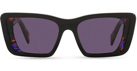 rectangle sunglasses prada|Prada round 51mm sunglasses.